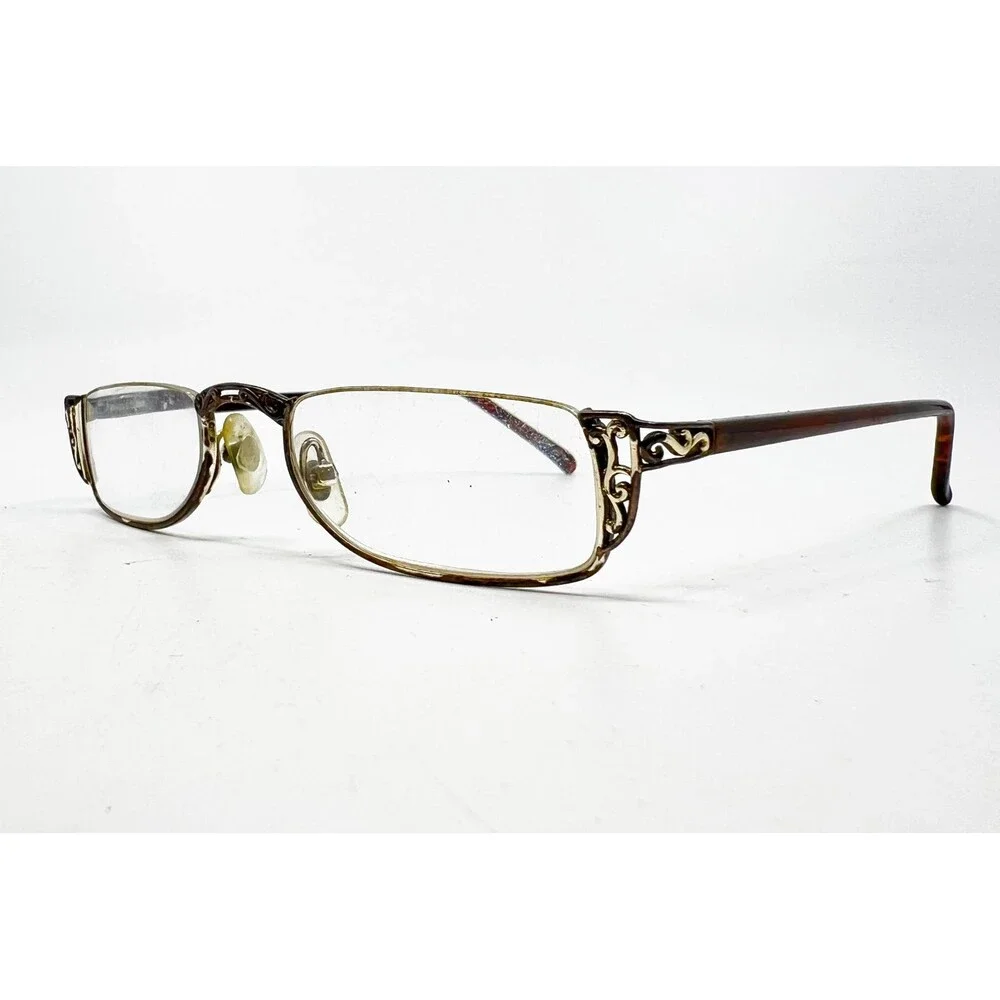 Brighton Eyeglasses Frames Womens Brown Tortoise Shakespeare 46-19-135 Small